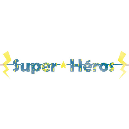 GUIRLANDE LETTRES SUPER HEROS 3M