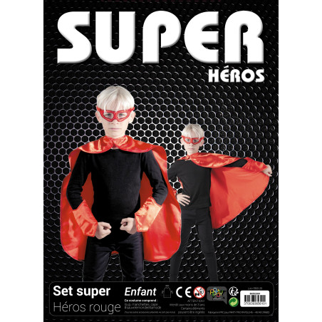 SET SUPER HEROS ENFANT ROUGE